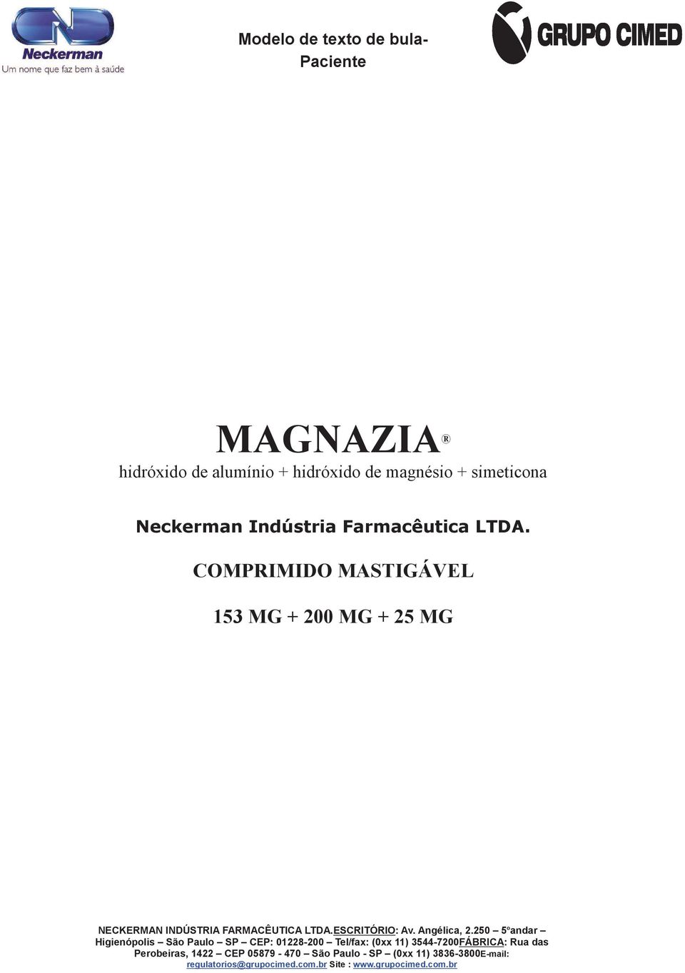magnésio + simeticona