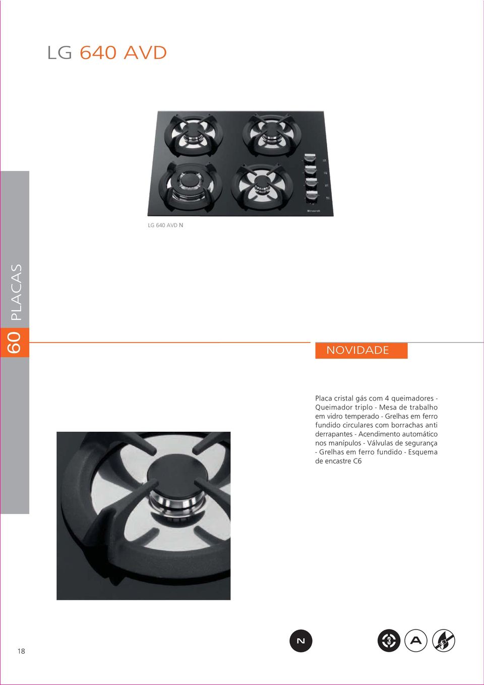 fundido circulares com borrachas anti derrapantes - Acendimento automático nos