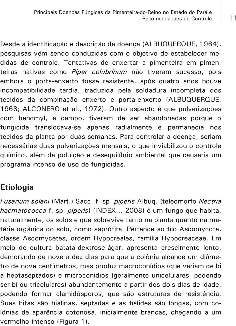 Tentativas de enxertar a pimenteira em pimenteiras nativas como Piper colubrinum não tiveram sucesso, pois embora o porta-enxerto fosse resistente, após quatro anos houve incompatibilidade tardia,