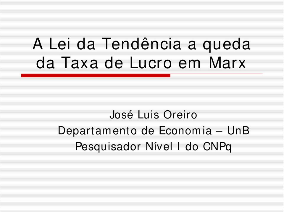 Oreiro Departamento de Economia