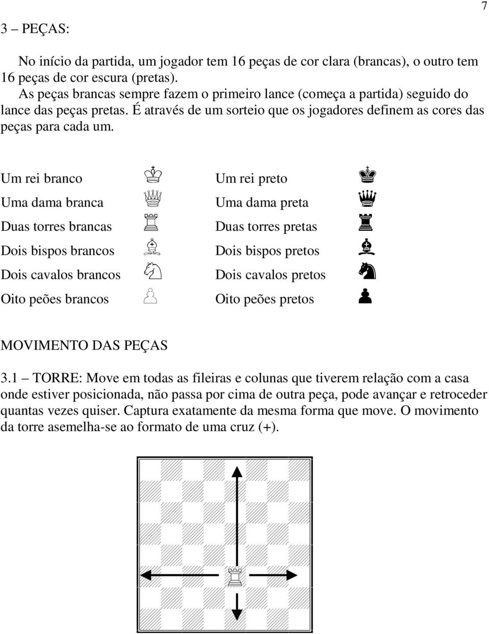 Um rei branco K Um rei preto L Uma dama branca I Uma dama preta J Duas torres brancas G Duas torres pretas H Dois bispos brancos E Dois bispos pretos F Dois cavalos brancos C Dois cavalos pretos D