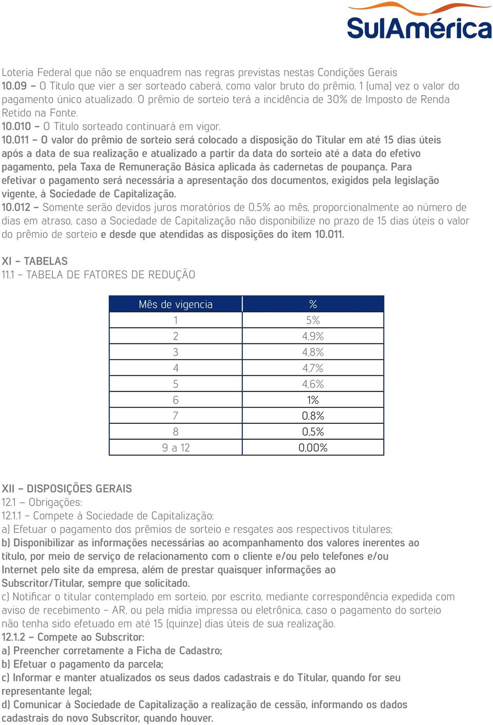 O prêmio de sorteio terá a incidência de 30% de Imposto de Renda Retido na Fonte. 10.