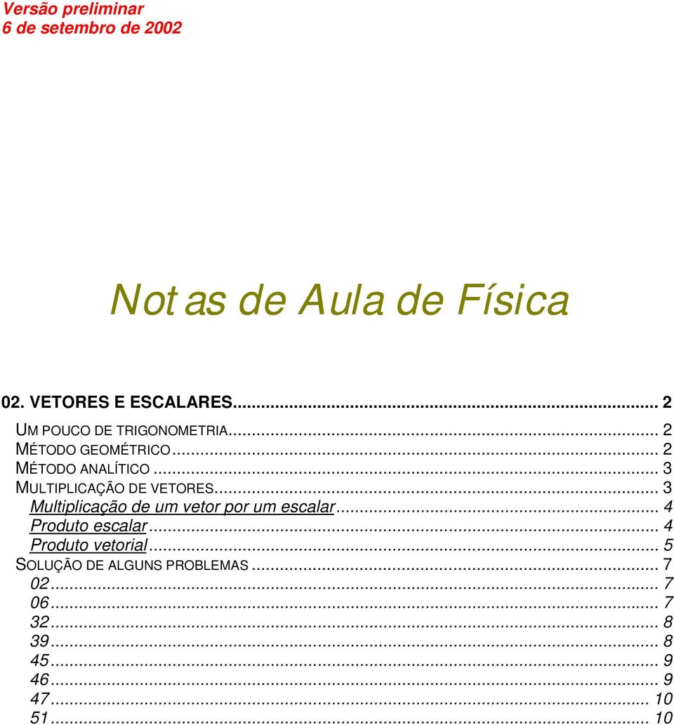 .. 3 MULTIPLICAÇÃO DE VETORES... 3 Multplção de um vetor por um eslr... 4 Produto eslr.