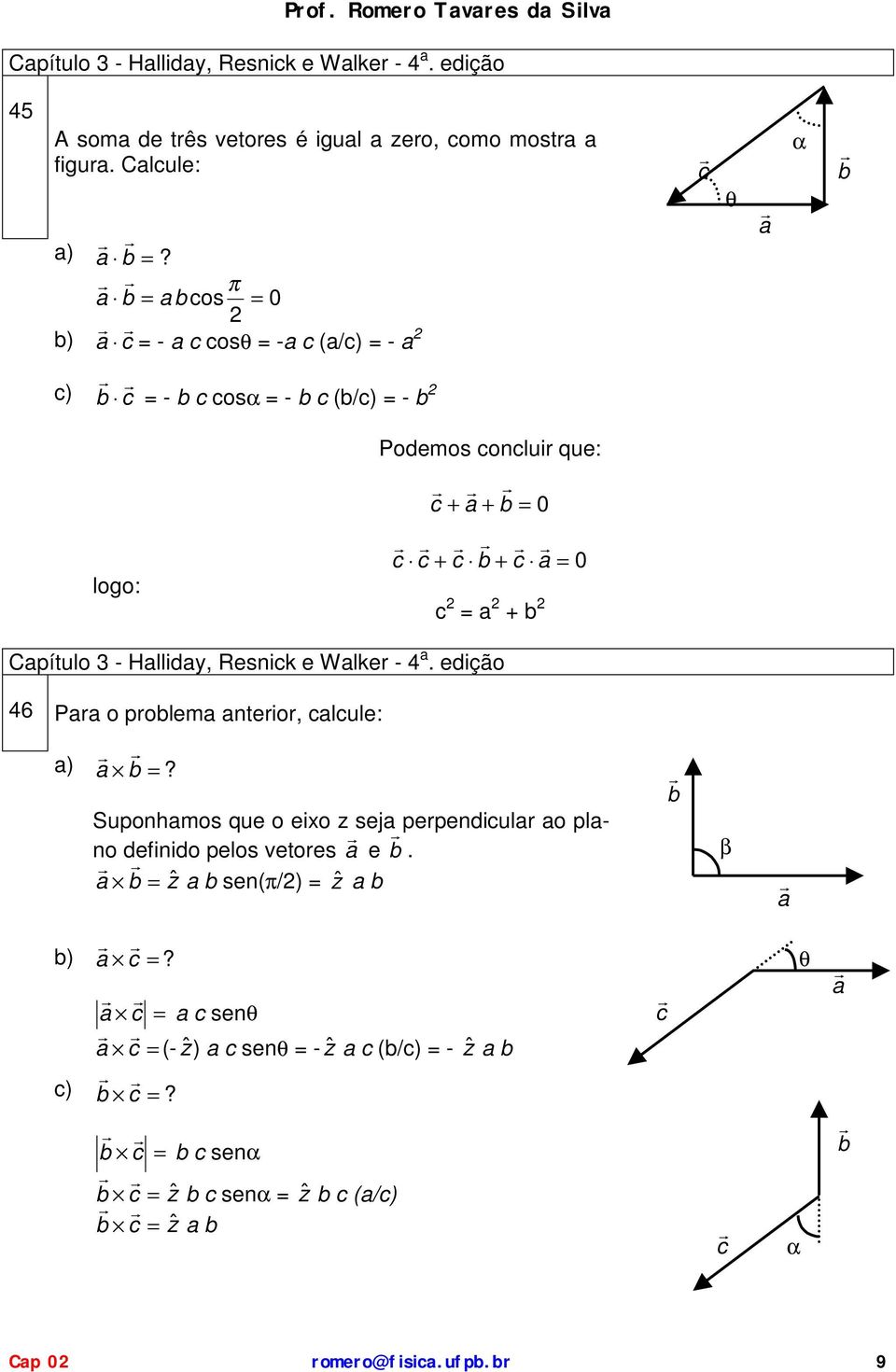 π os 0 ) - os - (/) - ) - osα - (/) - α logo: Podemos onlur que: 0 0 Cpítulo 3 - Hlld, Resn e Wler - 4.