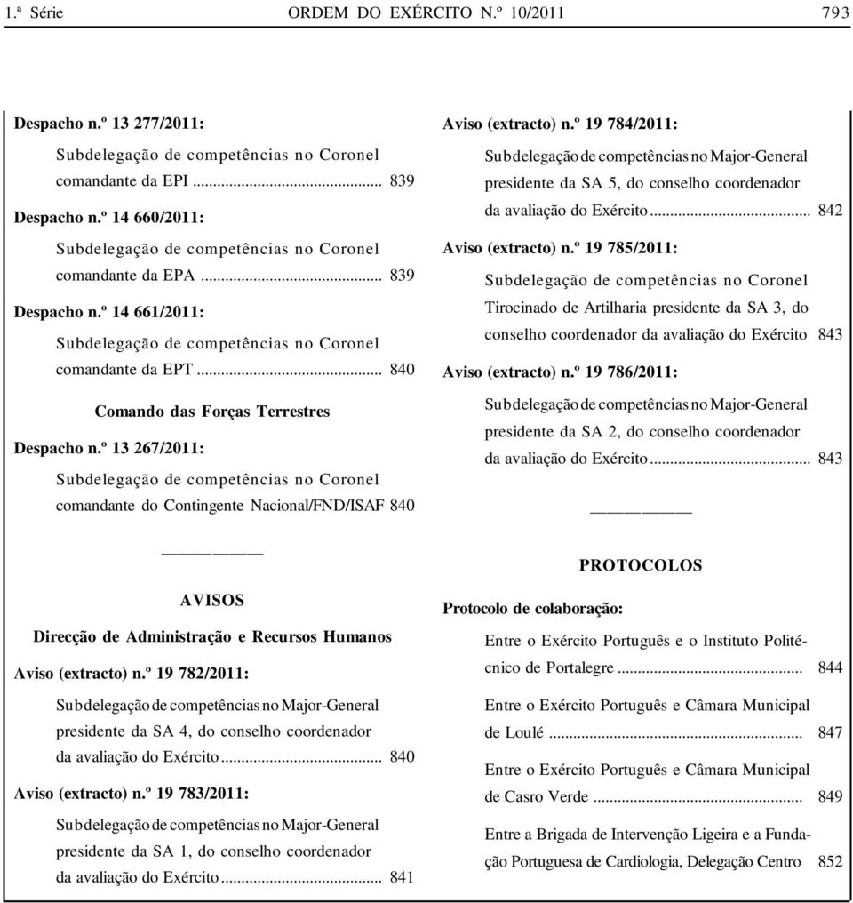 .. 840 Comando das Forças Terrestres Despacho n.