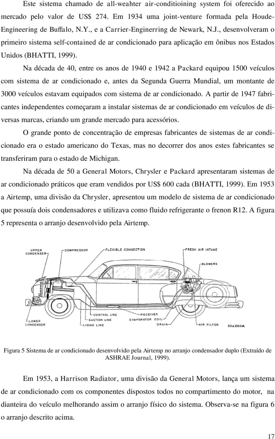 Na década de 40, entre os anos de 1940 e 1942 a Packard equipou 1500 veículos com sistema de ar condicionado e, antes da Segunda Guerra Mundial, um montante de 3000 veículos estavam equipados com