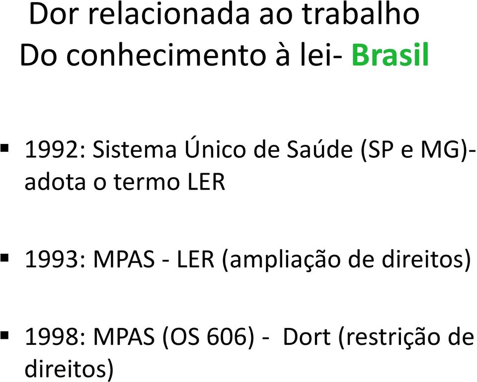 adota o termo LER 1993: MPAS - LER (ampliação de