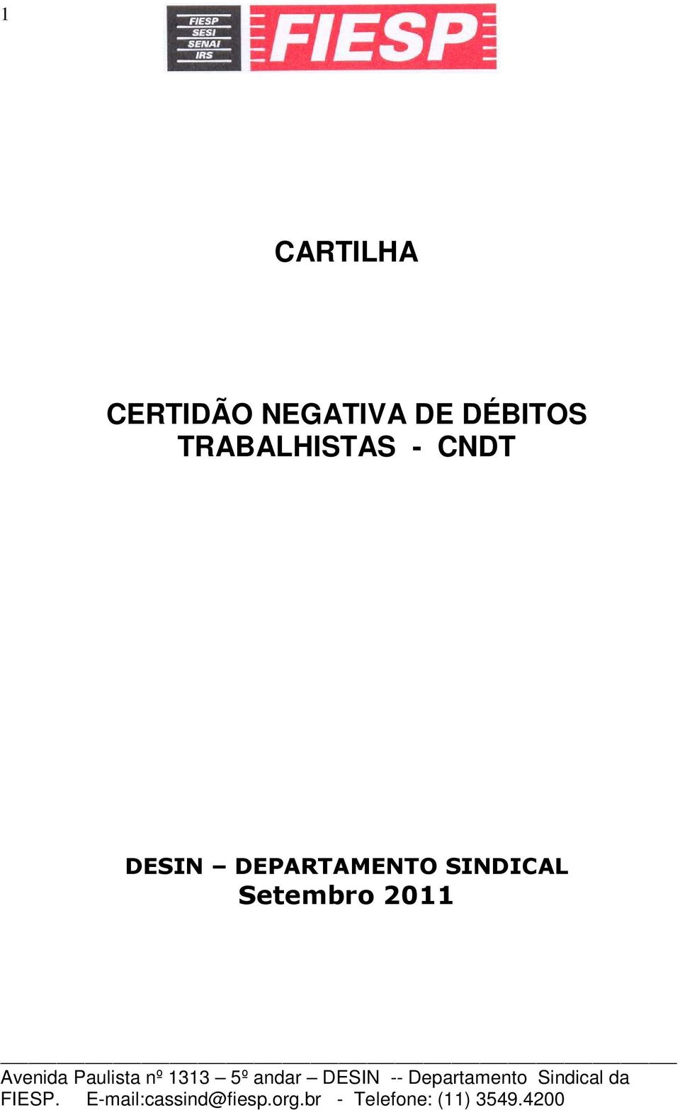 TRABALHISTAS - CNDT DESIN