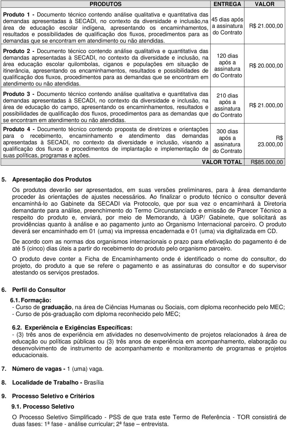 demandas apresentadas à SECADI, no contexto da diversidade e inclusão, na área educação escolar quilombolas, ciganos e populações em situação de itinerância, apresentando os encaminhamentos,