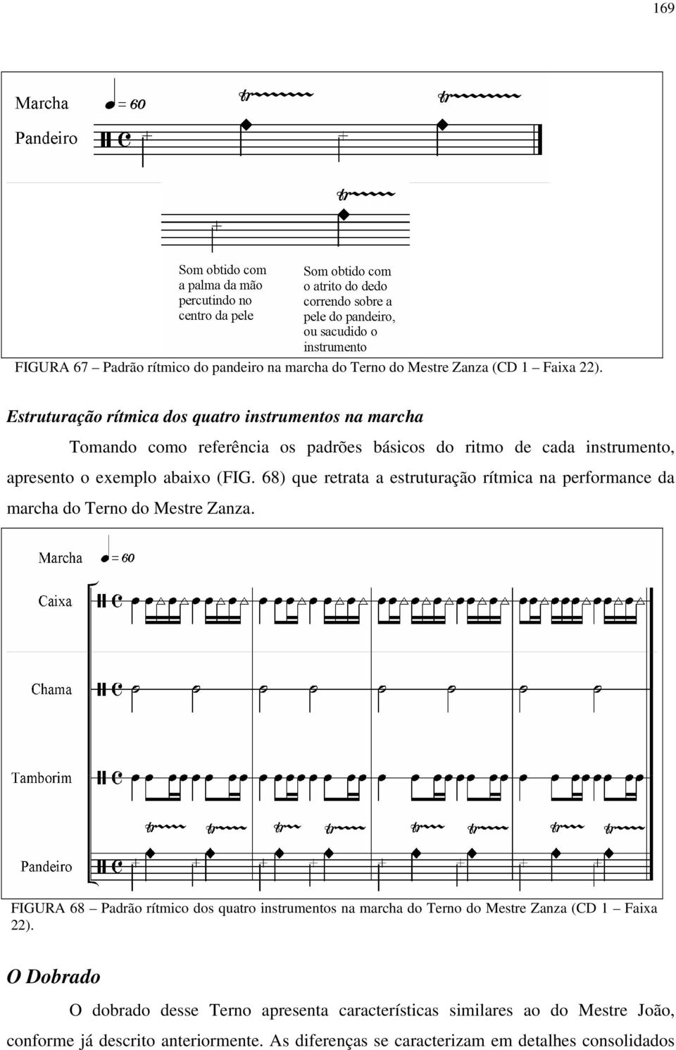 (FIG. 68) que retrata a estruturação rítmica na performance da marcha do Terno do Mestre Zanza.