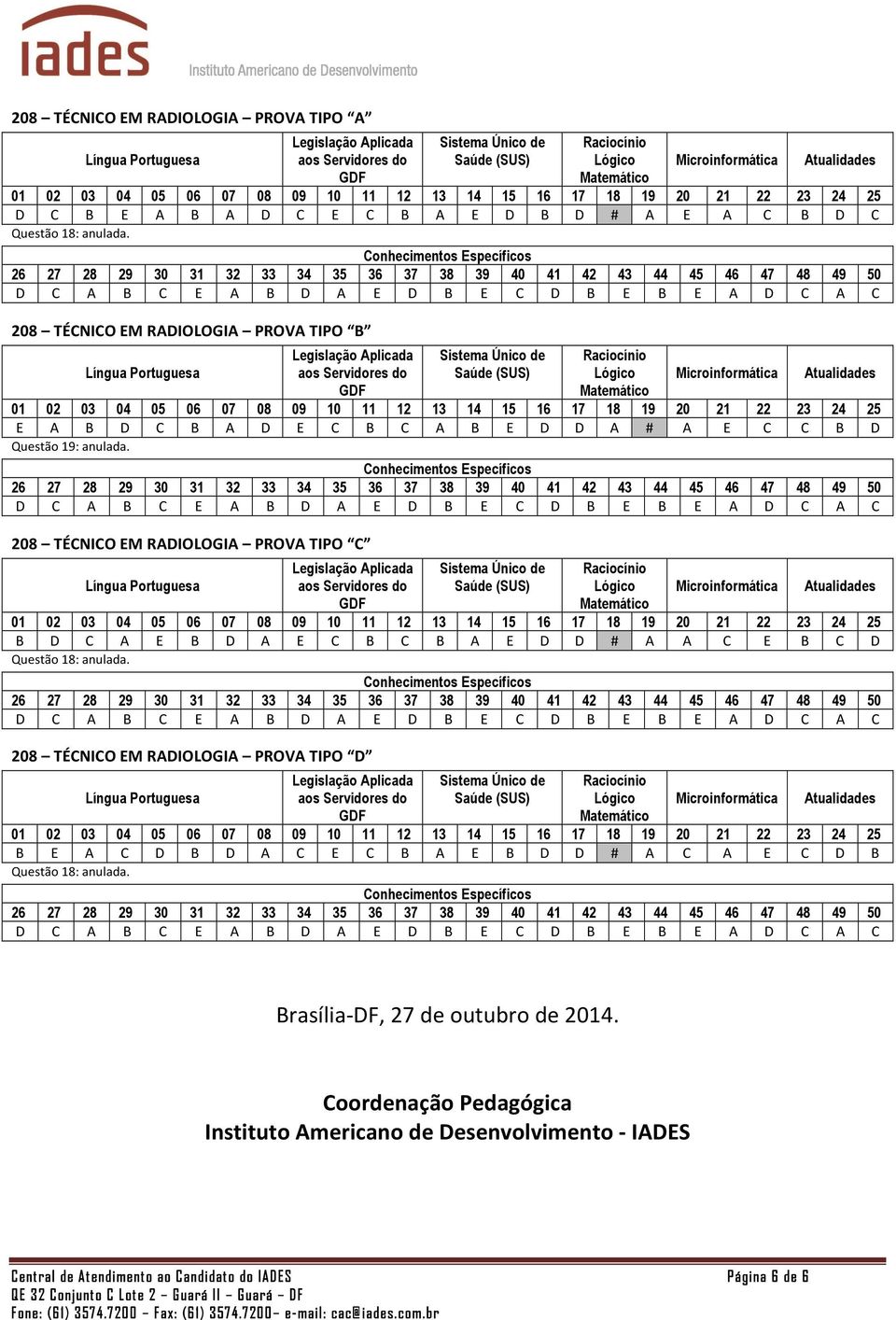 Brasília- DF, 27 de outubro de 2014.