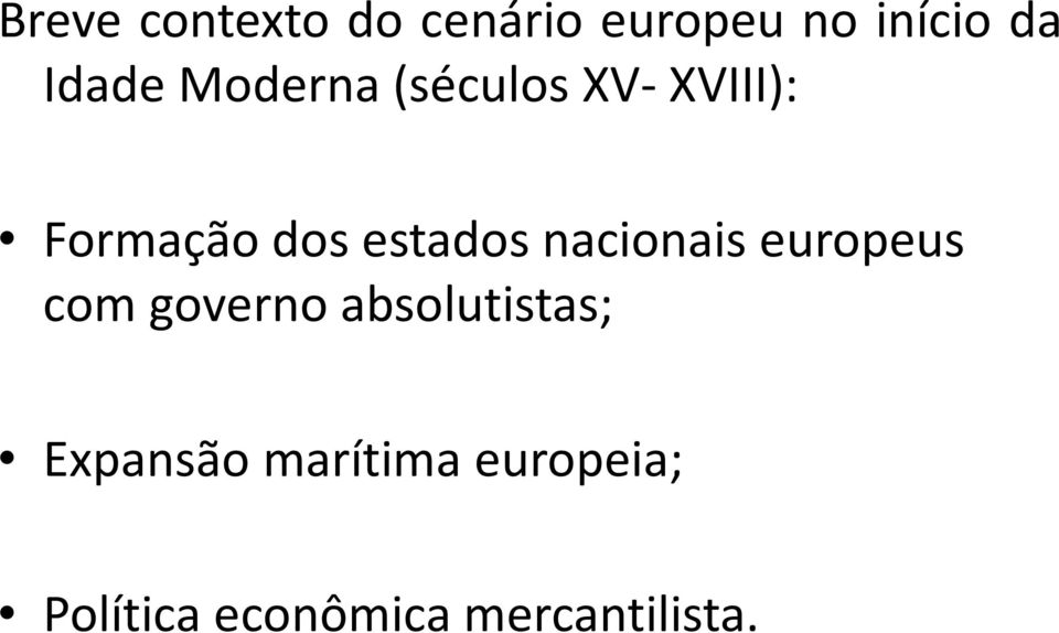 estados nacionais europeus com governo