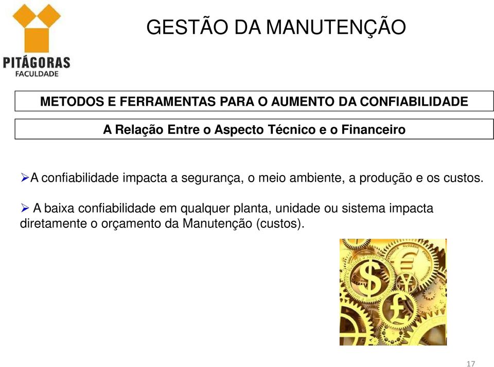 produção e os custos.