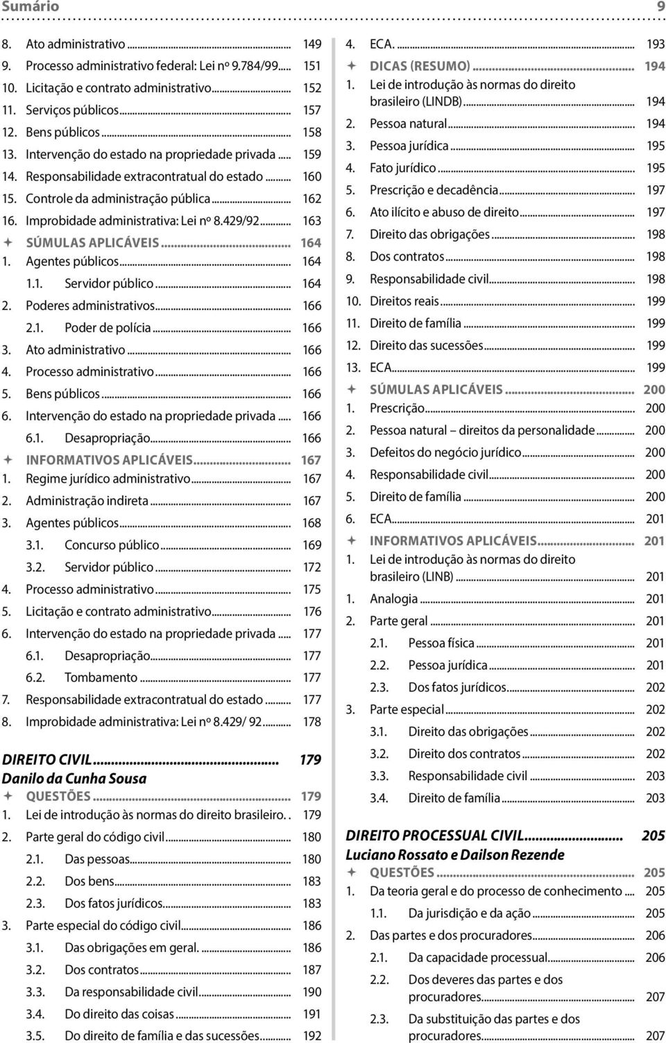 .. 163 SÚMULAS APLICÁVEIS... 164 1. Agentes públicos... 164 1.1. Servidor público... 164 2. Poderes administrativos... 166 2.1. Poder de polícia... 166 3. Ato administrativo... 166 4.