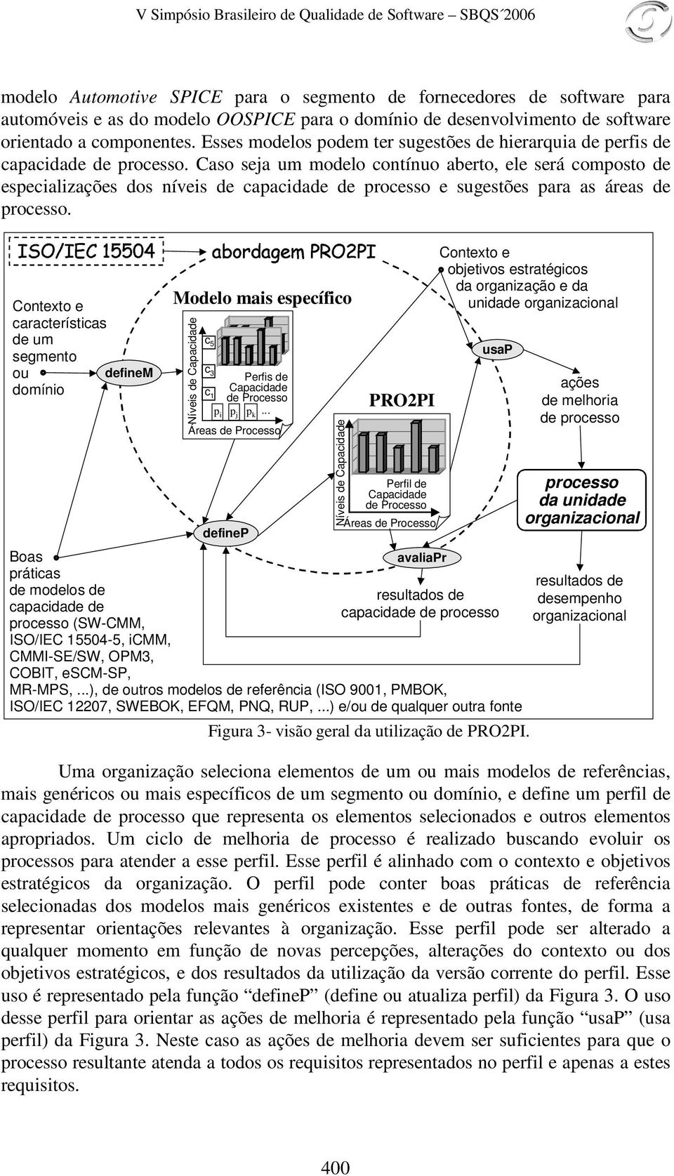 Caso seja um modelo contínuo aberto, ele será composto de especializações dos níveis de capacidade de processo e sugestões para as áreas de processo.