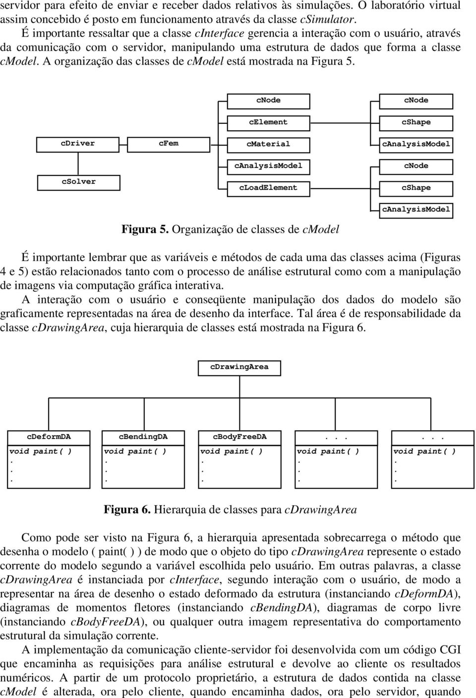 Figura 5 cnode cnode celement cshape cdriver cfem cmaterial canalysismodel canalysismodel cnode csolver cloadelement cshape canalysismodel Figura 5 Organização de classes de cmodel É importante