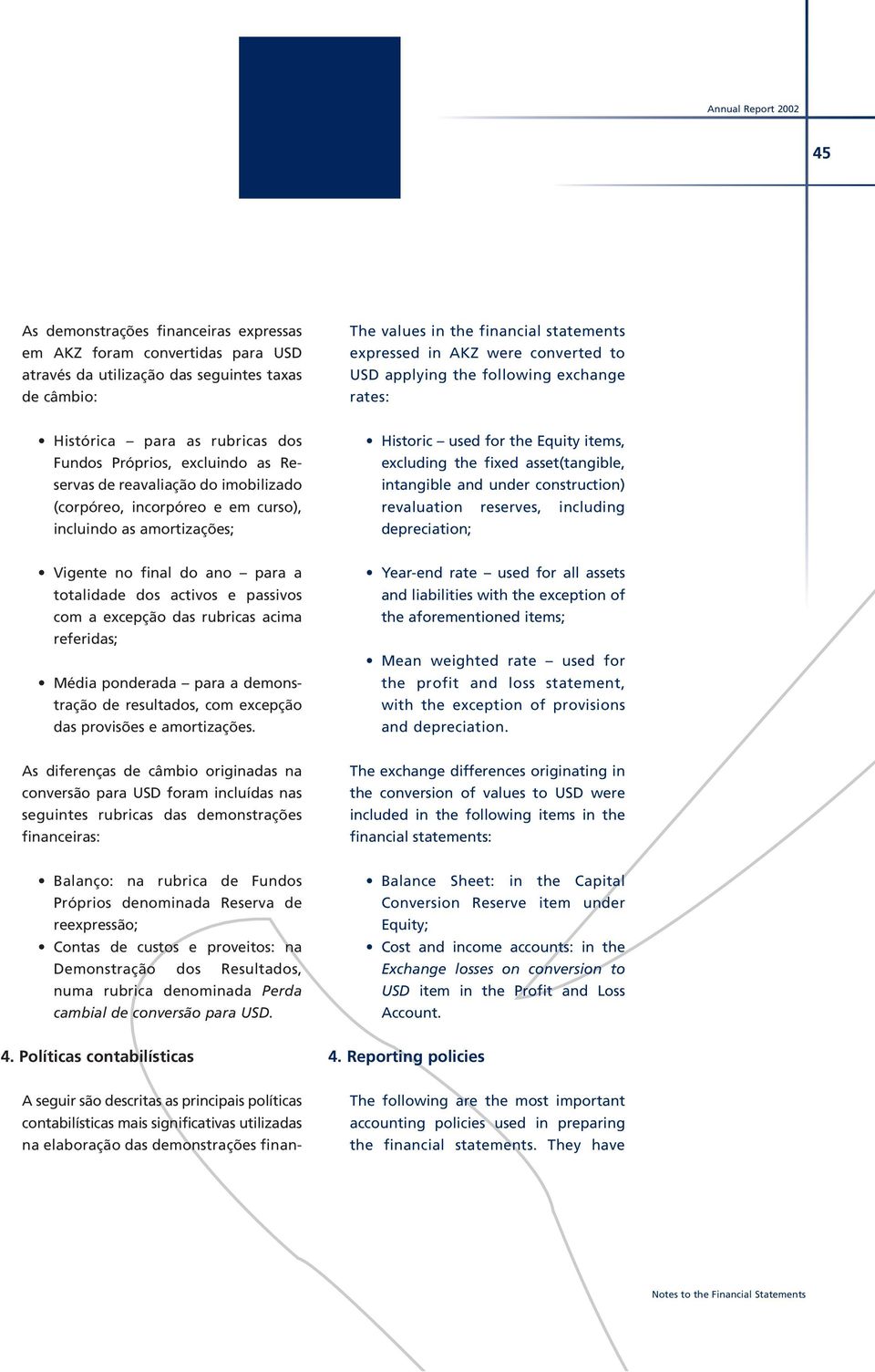 incluindo as amortizações; Historic used for the Equity items, excluding the fixed asset(tangible, intangible and under construction) revaluation reserves, including depreciation; Vigente no final do