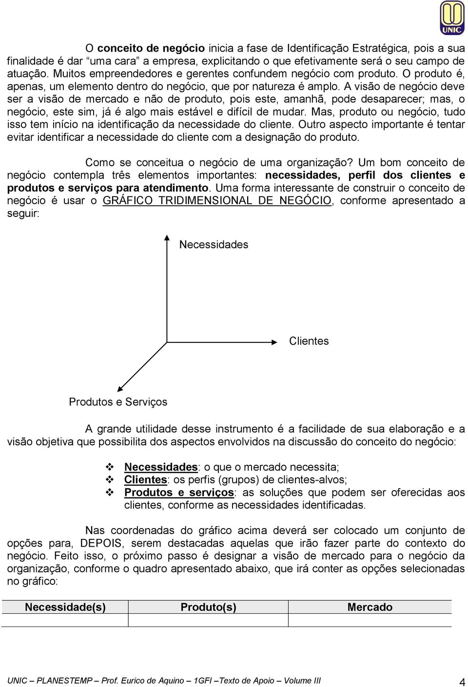 A visão de negócio deve ser a visão de mercado e não de produto, pois este, amanhã, pode desaparecer; mas, o negócio, este sim, já é algo mais estável e difícil de mudar.