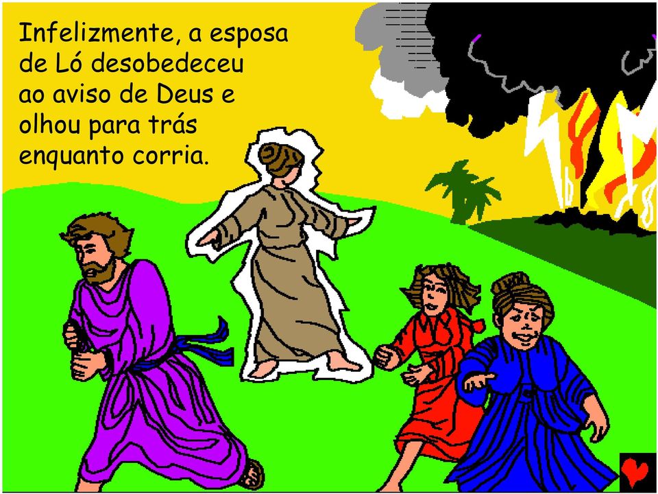 aviso de Deus e olhou