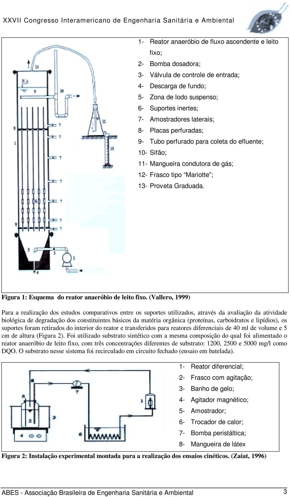 Figura 1: Esquema do reator anaeróbio de leito fixo.