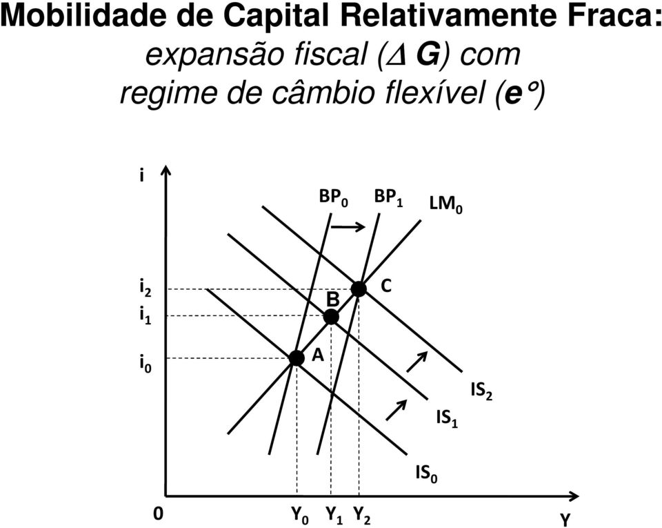 de câmbio flexível (e ) i P 0 P 1 LM 0