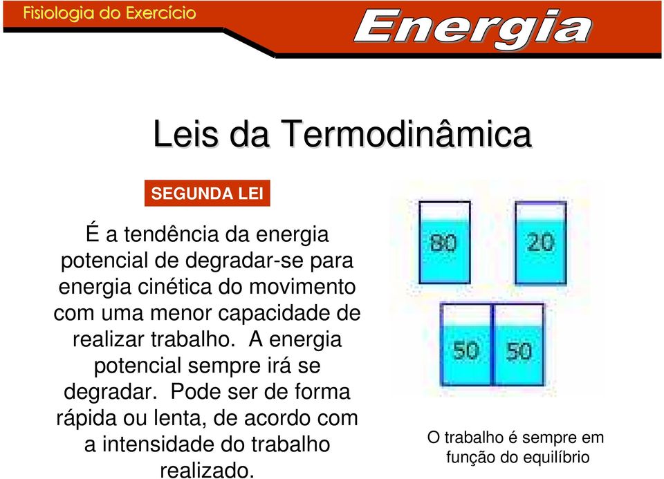 A energia potencial sempre irá se degradar.