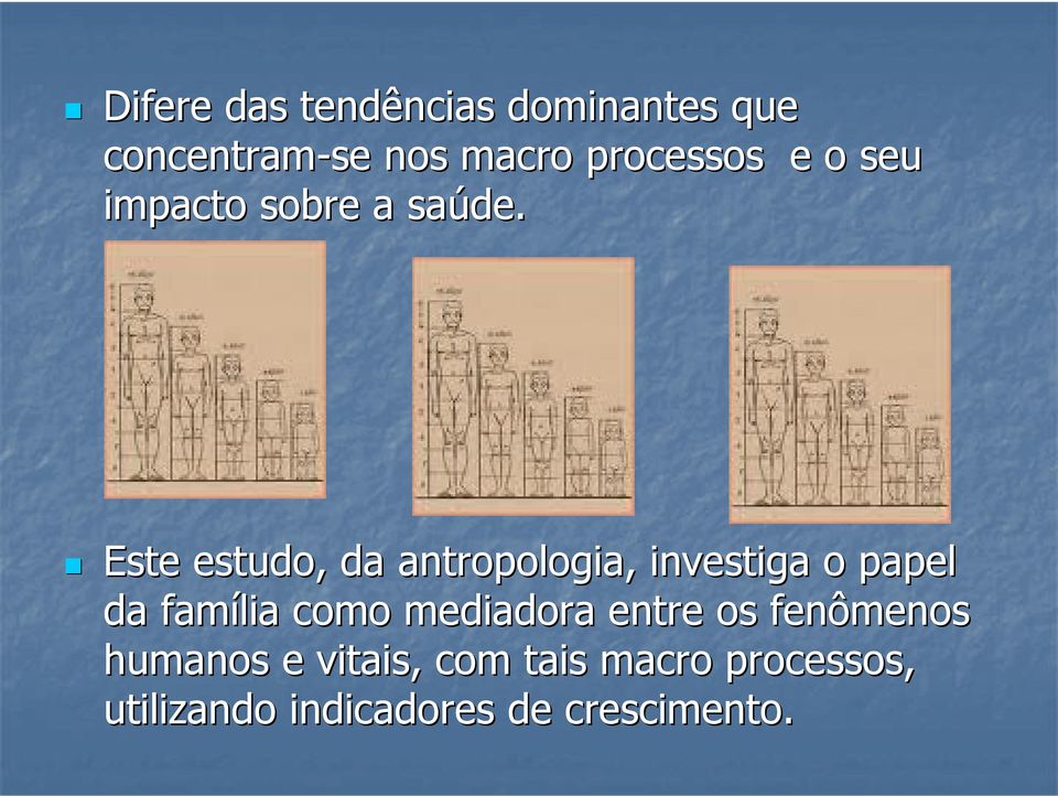 Este estudo, da antropologia, investiga o papel da família como