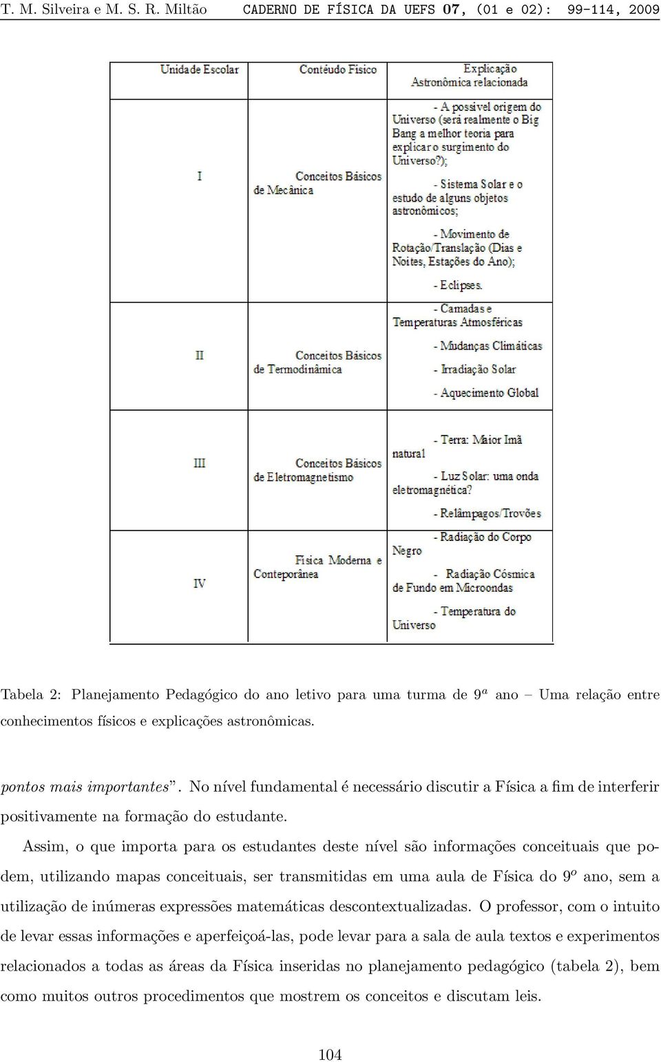 astronômicas. pontos mais importantes. No nível fundamental é necessário discutir a Física a fim de interferir positivamente na formação do estudante.