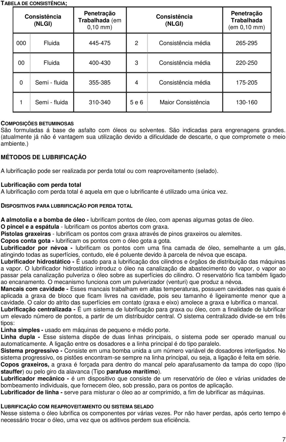 óleos ou solventes. São indicadas para engrenagens grandes. (atualmente já não é vantagem sua utilização devido a dificuldade de descarte, o que compromete o meio ambiente.