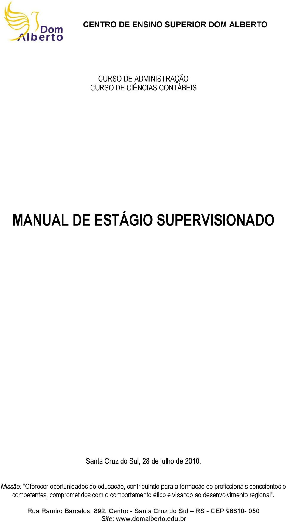 DE ESTÁGIO SUPERVISIONADO