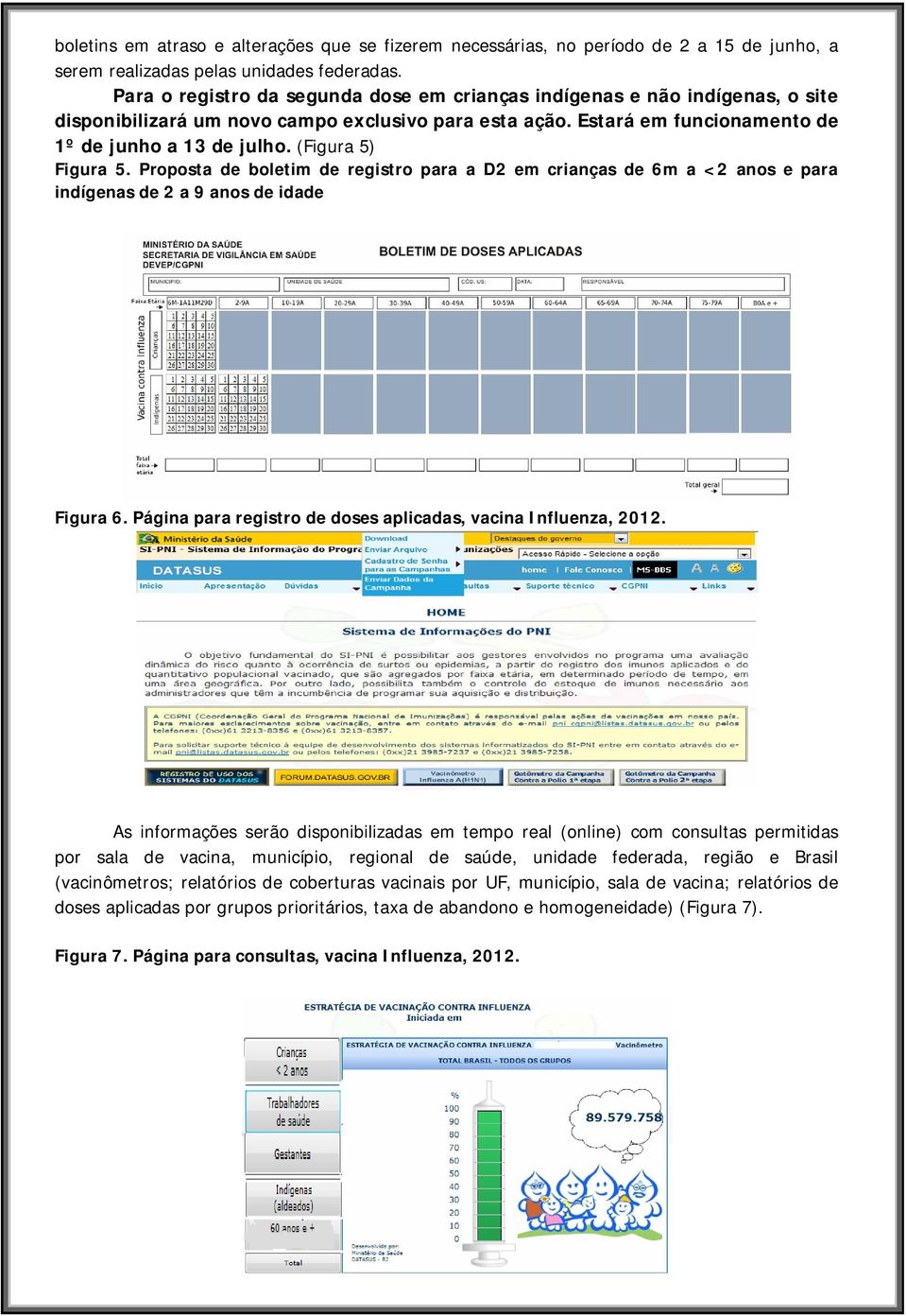 (Figura 5) Figura 5. Proposta de boletim de registro para a D2 em crianças de 6m a <2 anos e para indígenas de 2 a 9 anos de idade Figura 6.