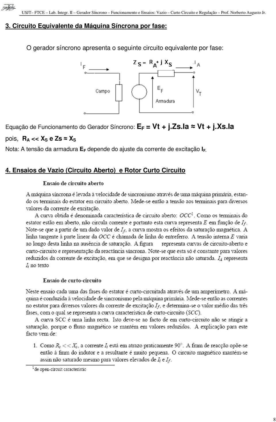 Vt + j.zs.ia Vt + j.xs.