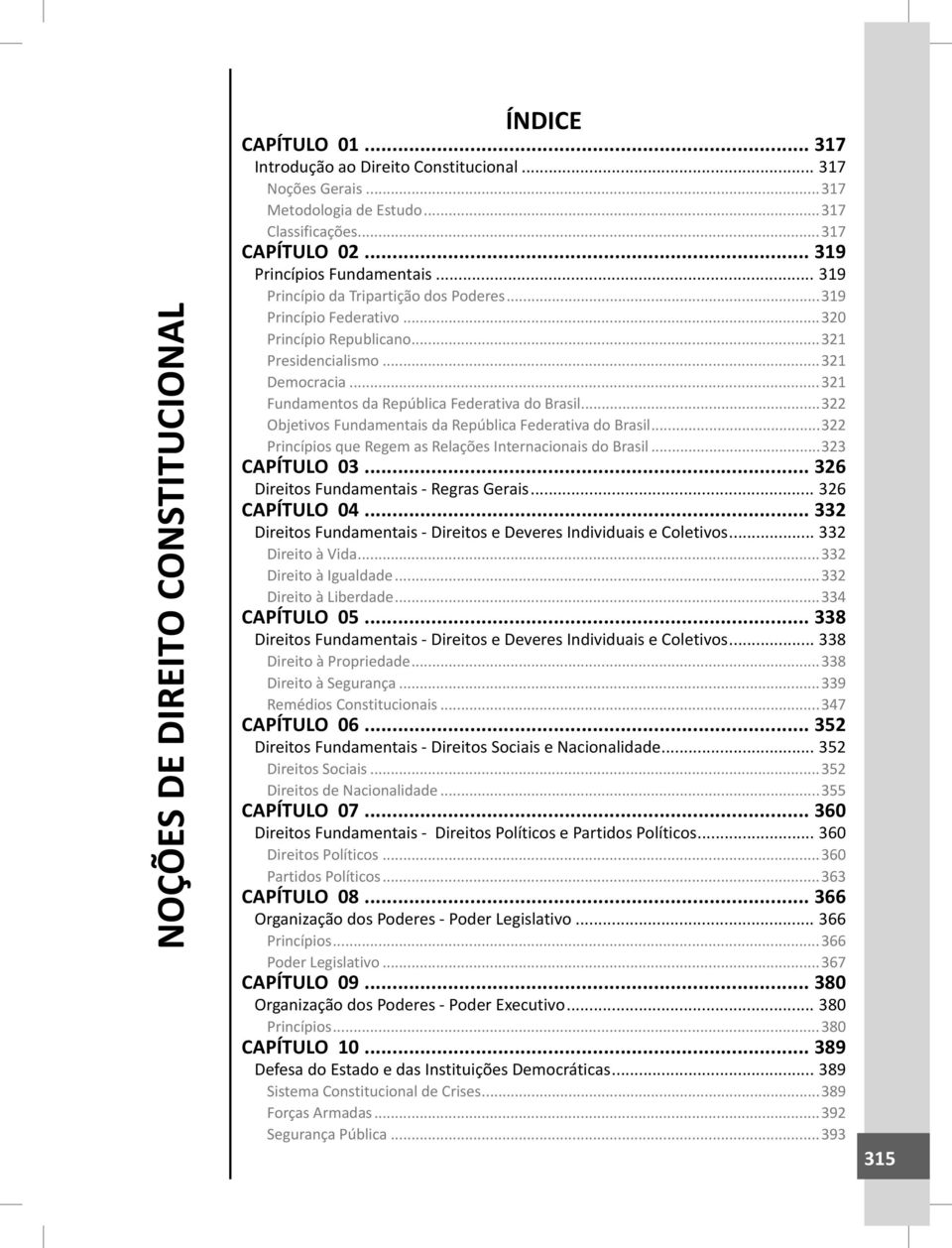 ..321 Fundamentos da República Federativa do Brasil...322 Objetivos Fundamentais da República Federativa do Brasil...322 Princípios que Regem as Relações Internacionais do Brasil...323 CAPÍTULO 03.