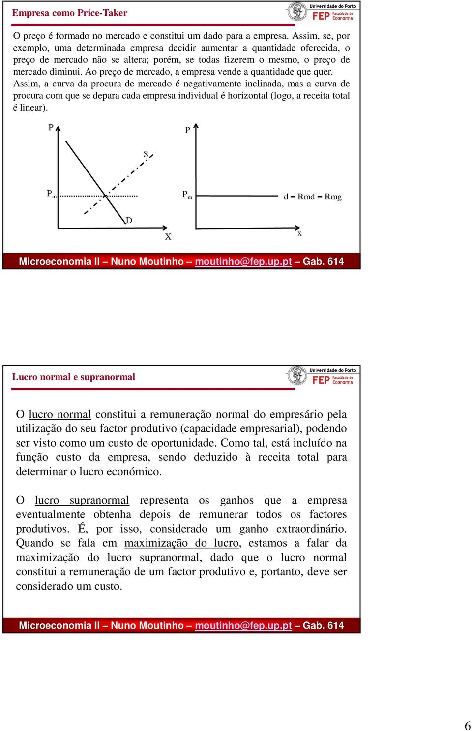 Ao preço de mercado, a empresa vende a quantidade que quer.