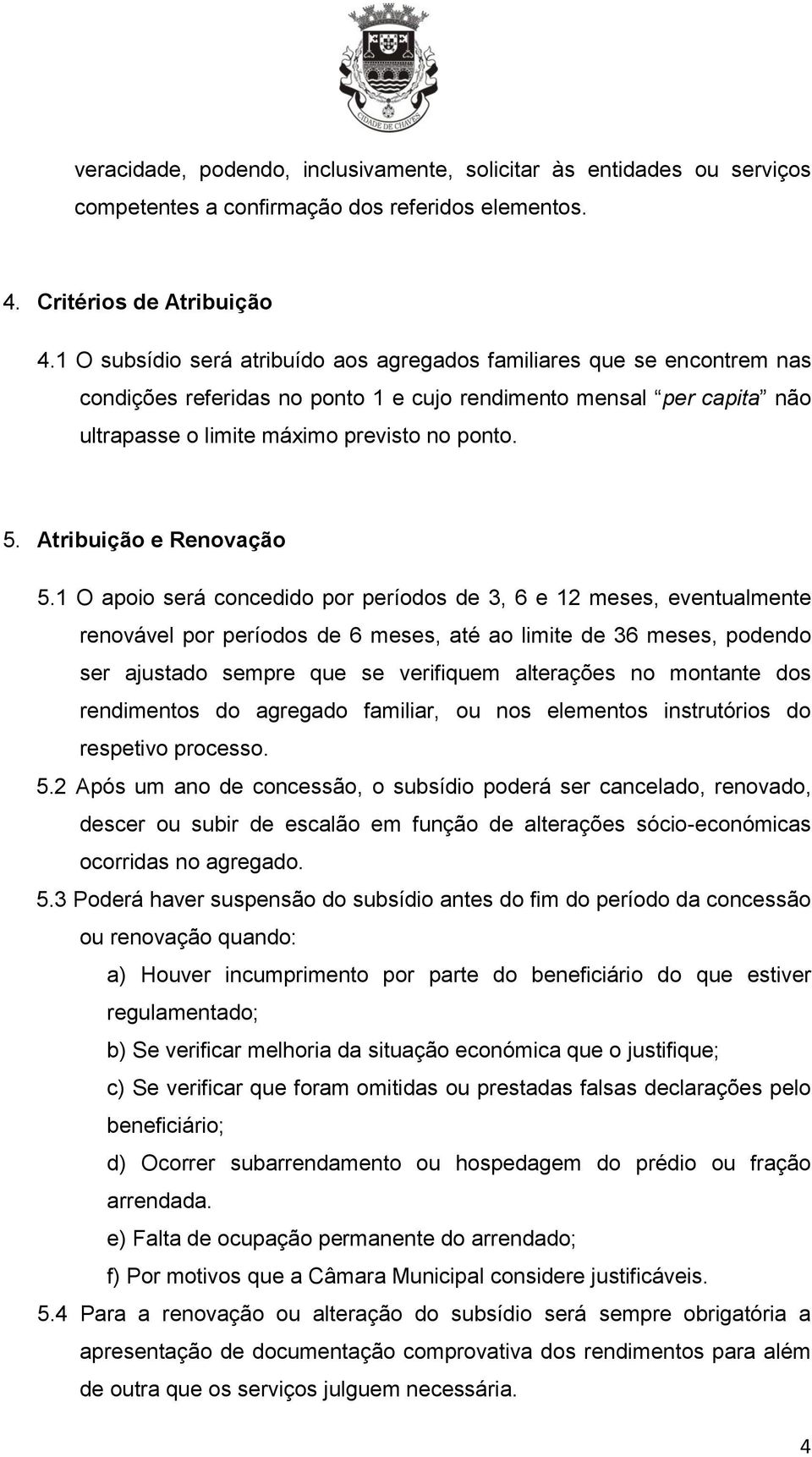 Atribuição e Renovação 5.