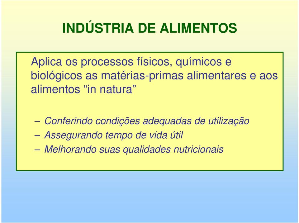 in natura Conferindo condições adequadas de utilização