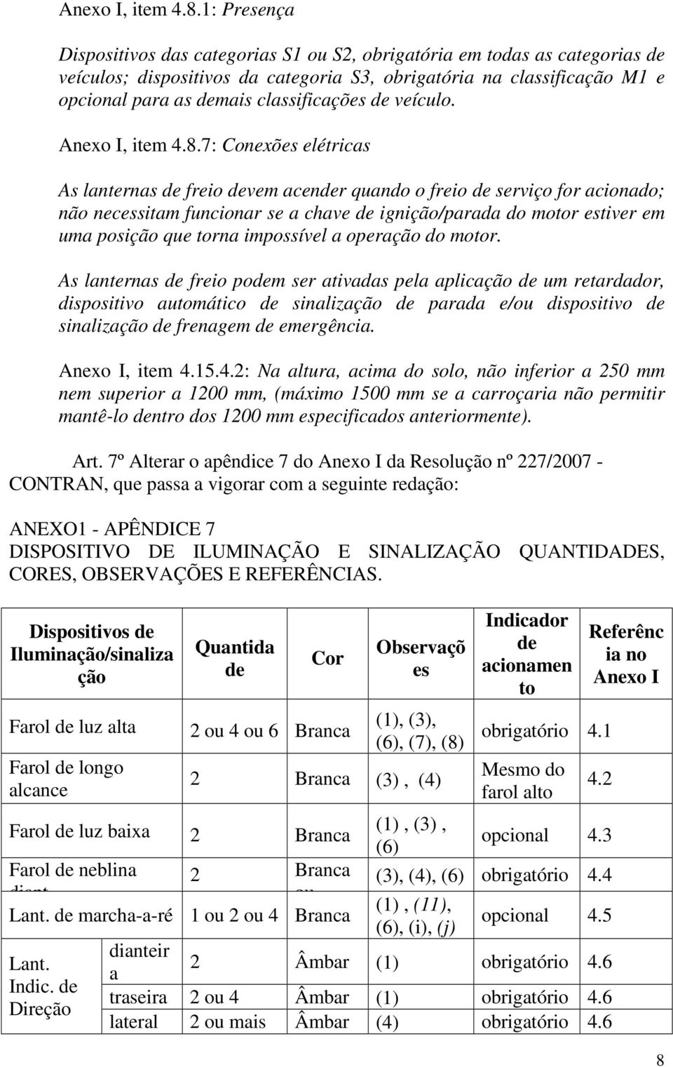 classificações de veículo.