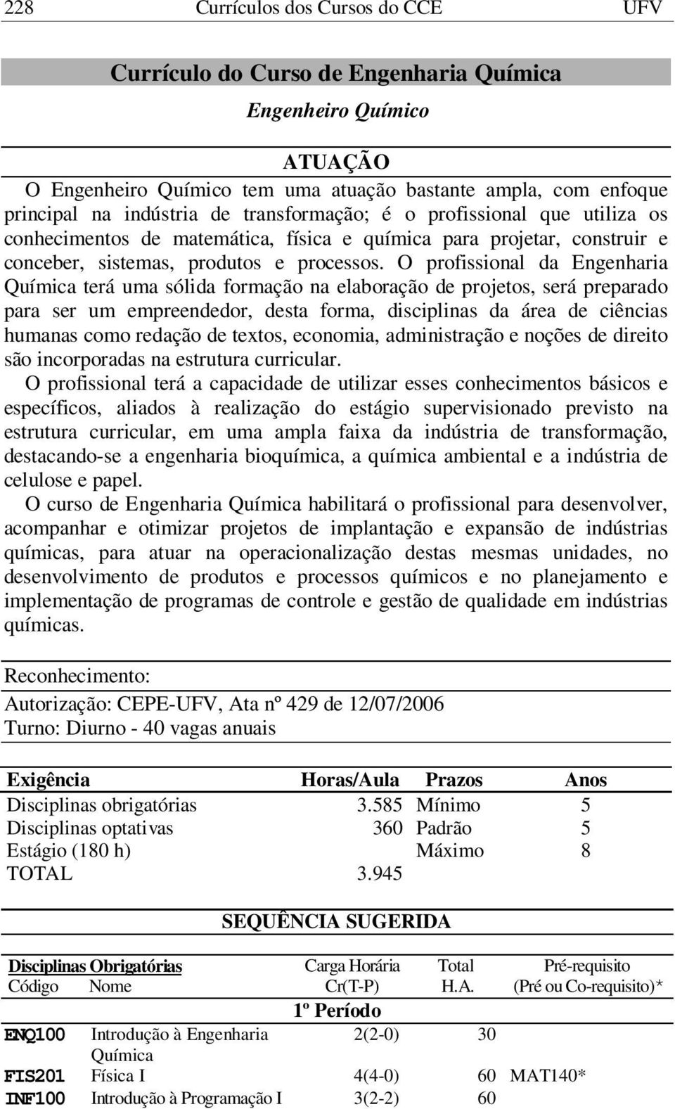 O profissional da Engenharia Química terá uma sólida formação na elaboração de projetos, será preparado para ser um empreendedor, desta forma, disciplinas da área de ciências humanas como redação de