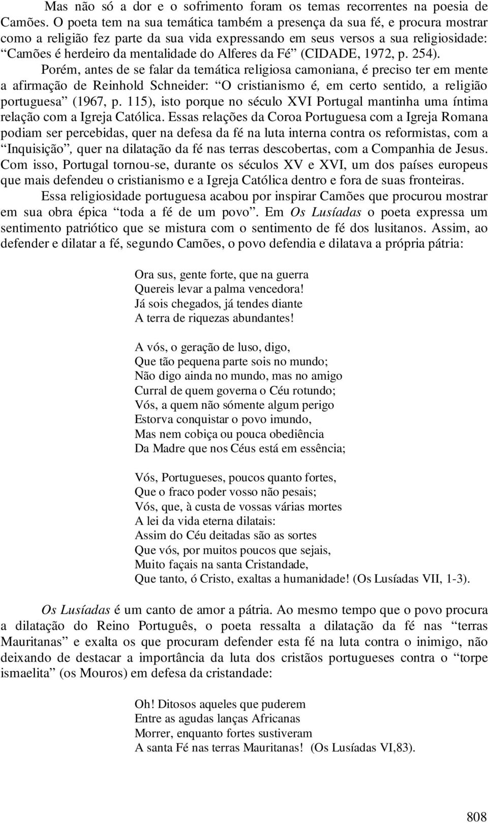 Alferes da Fé (CIDADE, 1972, p. 254).