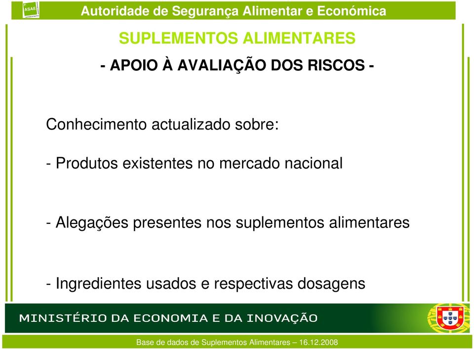 mercado nacional - Alegações presentes nos