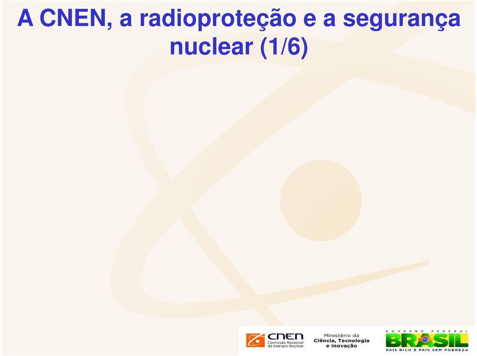 Função inicial: promover o desenvolvimento nuclear, considerado importante no pós-guerra.