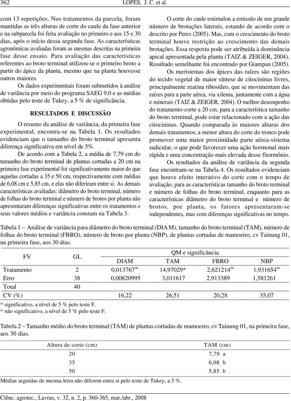 As características agronômicas avaliadas foram as mesmas descritas na primeira fase desse ensaio.