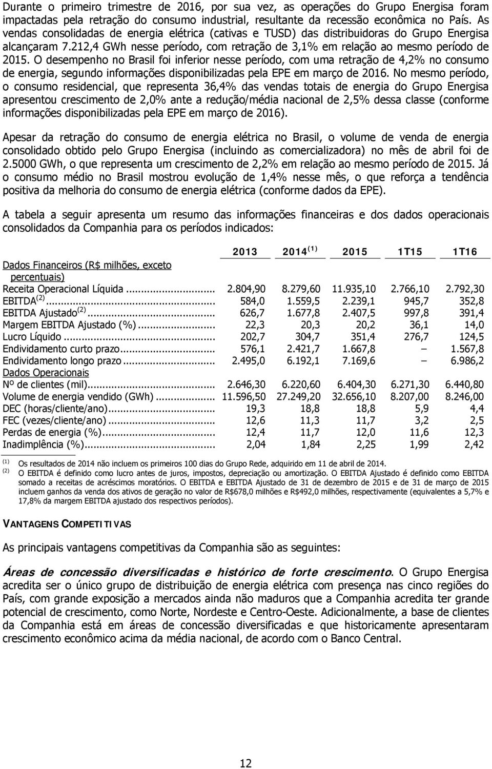 O desempenho no Brasil foi inferior nesse período, com uma retração de 4,2% no consumo de energia, segundo informações disponibilizadas pela EPE em março de 2016.