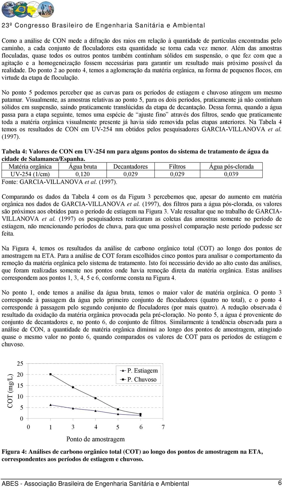 próximo possível da realidade. Do ponto 2 ao ponto 4, temos a aglomeração da matéria orgânica, na forma de pequenos flocos, em virtude da etapa de floculação.