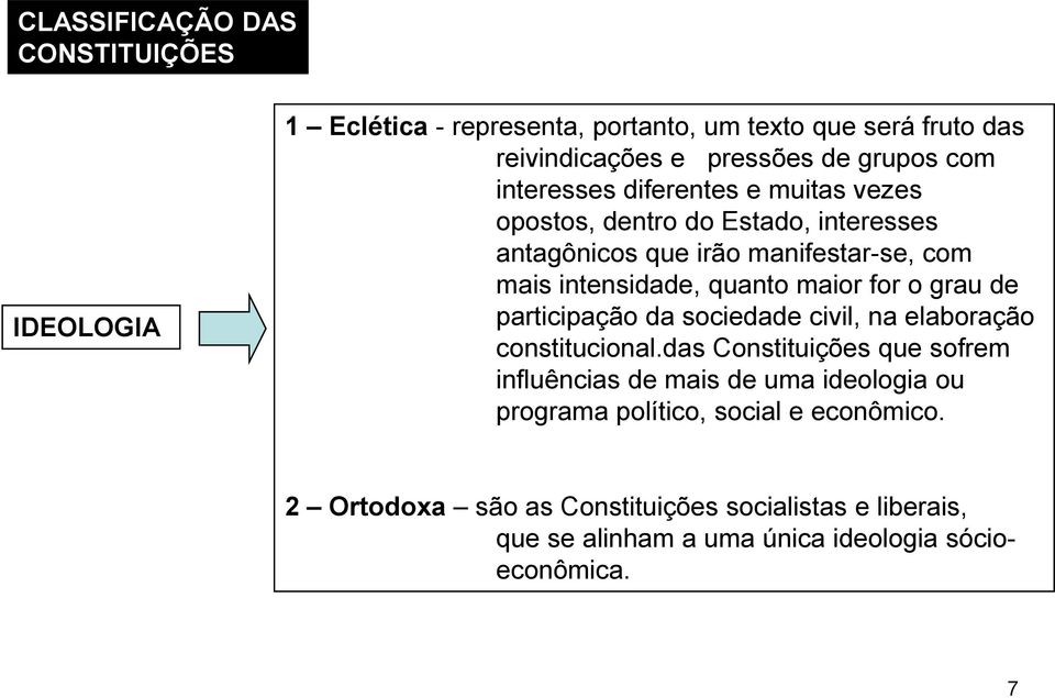 for o grau de participação da sociedade civil, na elaboração constitucional.