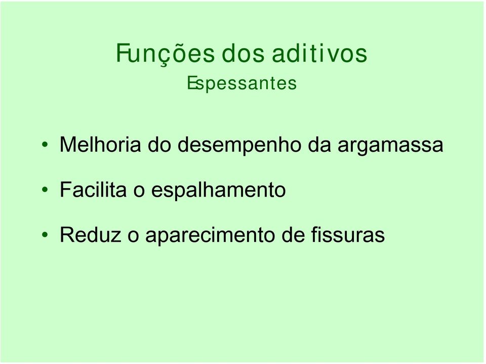 desempenho da argamassa