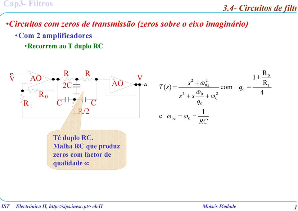 om amplfcadore ecorrem ao T duplo AO 0 / AO T e ω 0z ω0z ω0 ω0 q