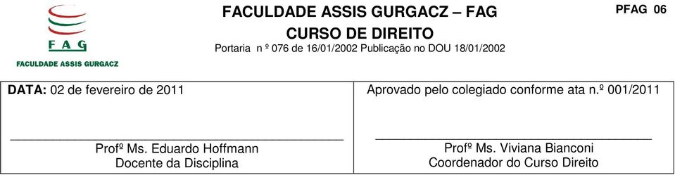 Eduardo Hoffmann Docente da Disciplina Profº