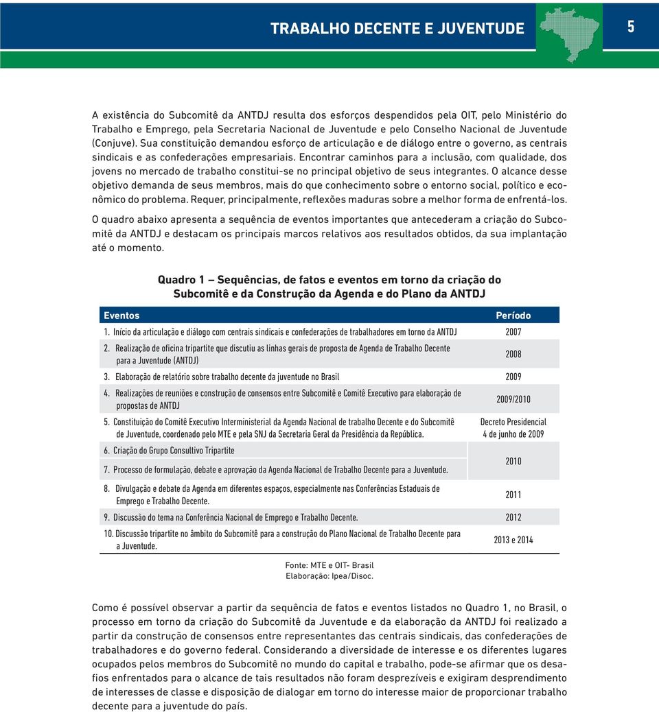 Encontrar caminhos para a inclusão, com qualidade, dos jovens no mercado de trabalho constitui-se no principal objetivo de seus integrantes.