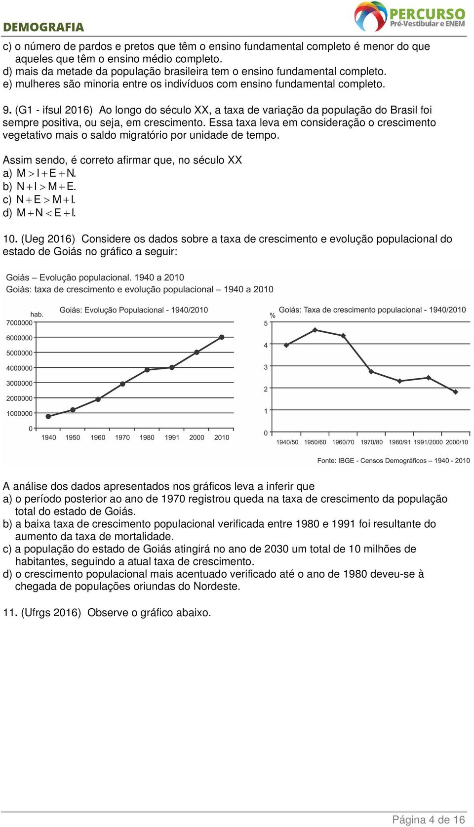 (G1 - ifsul 2016) Ao longo do século XX, a taxa de variação da população do Brasil foi sempre positiva, ou seja, em crescimento.